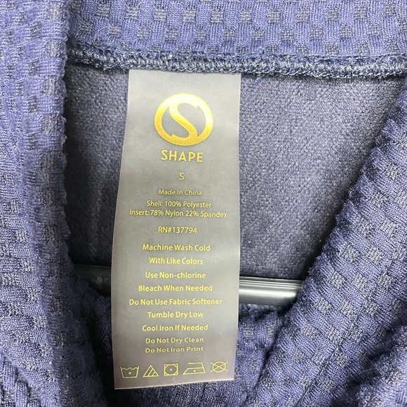 SHAPE Post Workout Overcast Sweatshirt Mock Neck Textured Purple Size Small - Picture 5 of 7